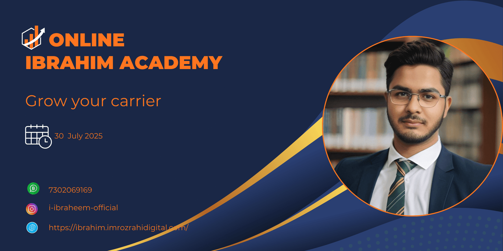 Blue Brown Corporate Online Business Webinar Banner